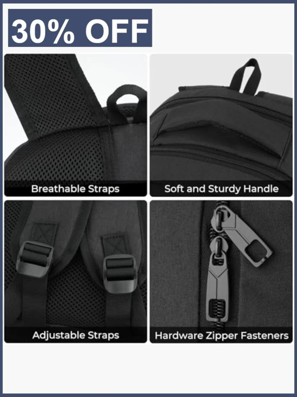Anti-Theft Laptop Backpack 15.6 Inch Water Resistant Travel